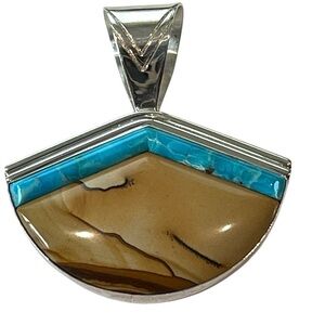 Jay King DTR Turquoise & Sterling Silver Pendant